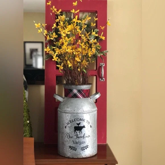 Rare Unique Vintage Style Galvanized Milk Can With American Flag 8.75” X… - Picture 13 of 13